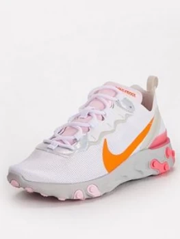 image of Nike React Element 55 - White/Pink