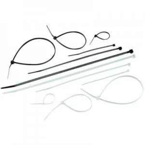 Image of Wickes Cable Ties - Black/White Mixed Size Pack of 50
