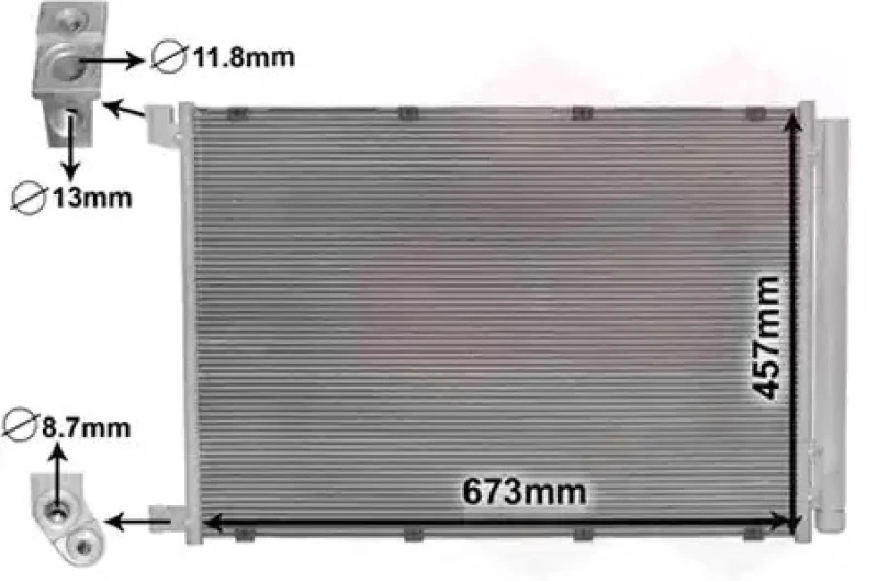 Image of VAN WEZEL 30015703 Condenser with dryer Condenser,air conditioning (448)