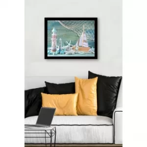 Image of SC0399 Multicolor Decorative Framed MDF Painting