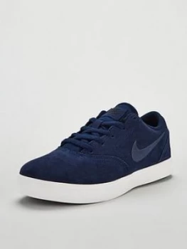 Image of Nike SB Check Suede Childrens Trainer Navy Size 1