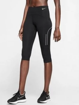 Image of Nike Running Matte Speed Capri Leggings - Black