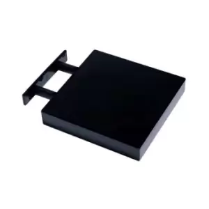 image of Trent 80cm wide narrow floating shelf kit - matt black