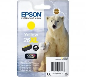 Image of Epson Polar Bear 26XL Yellow Ink Cartridge
