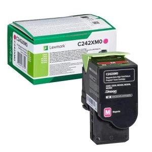 Lexmark C242XM0 Magenta Laser Toner Ink Cartridge