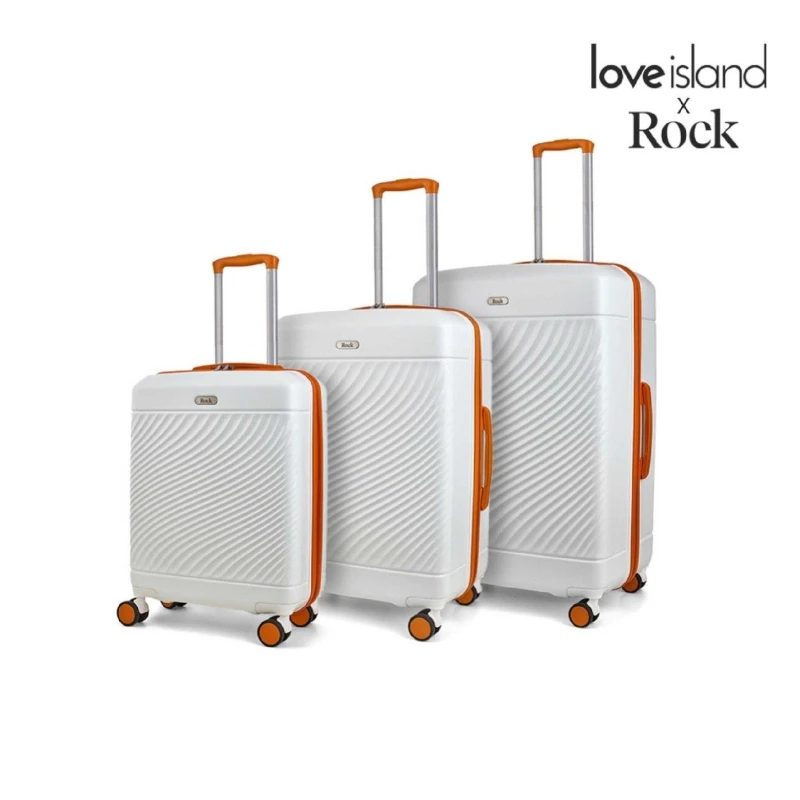 Image of Rock Rock Love Island Suitcase White/Orange White/Orange unisex 3pc Set