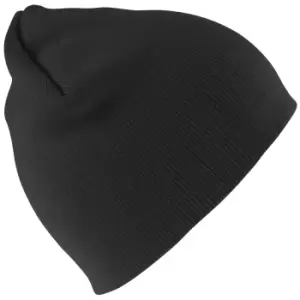 Image of Result Pull On Soft Feel Acrylic Winter Hat (One Size) (Black)