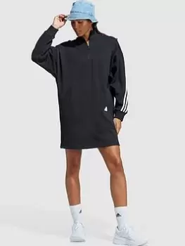 Image of adidas Sportswear Future Icons 3 Stripe Jumper Dress - Black, Size 2XL, Women