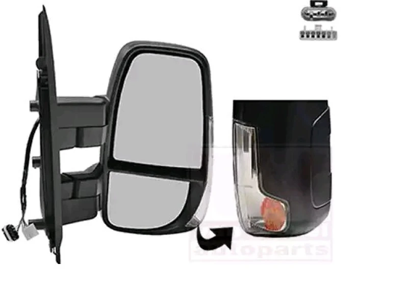 Image of VAN WEZEL 2817808 Wing mirror * HAGUS * Right, black, Unheated blind spot mirror, Rough Outside Mirror (50)
