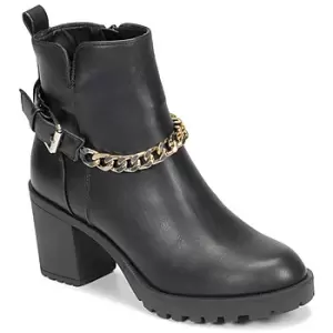 Image of Only BARBARA-9 PU HEELED CHAIN BOOT womens Low Ankle Boots in Black,5,6,6.5,7.5