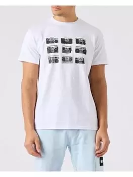 Image of Weekend Offender Boombox Graphic T-Shirt - White, Size XL, Men
