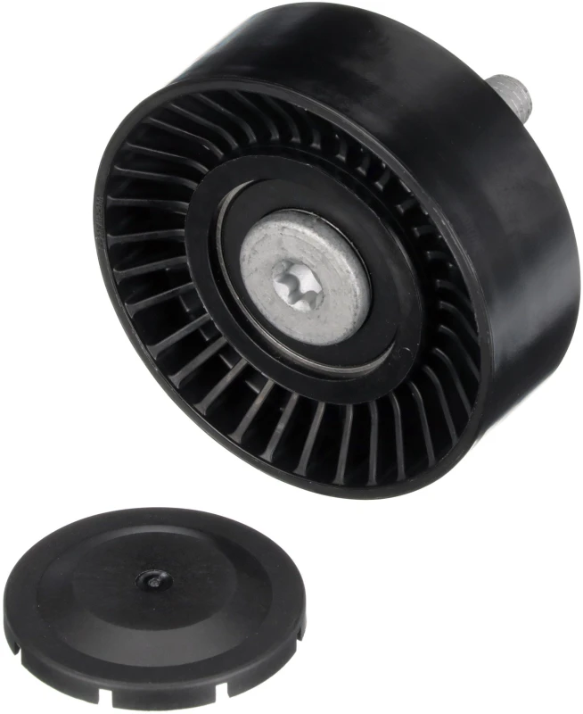 Image of GATES T36455 Idler Pulley Micro-V UNIQUE FIT Plastic Deflection/Guide Pulley,v-ribbed belt (312)