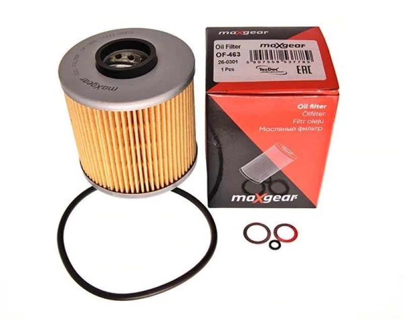 Image of MAXGEAR 26-0001 Oil filter Filter Insert, with gaskets/seals Oil Filter (7)