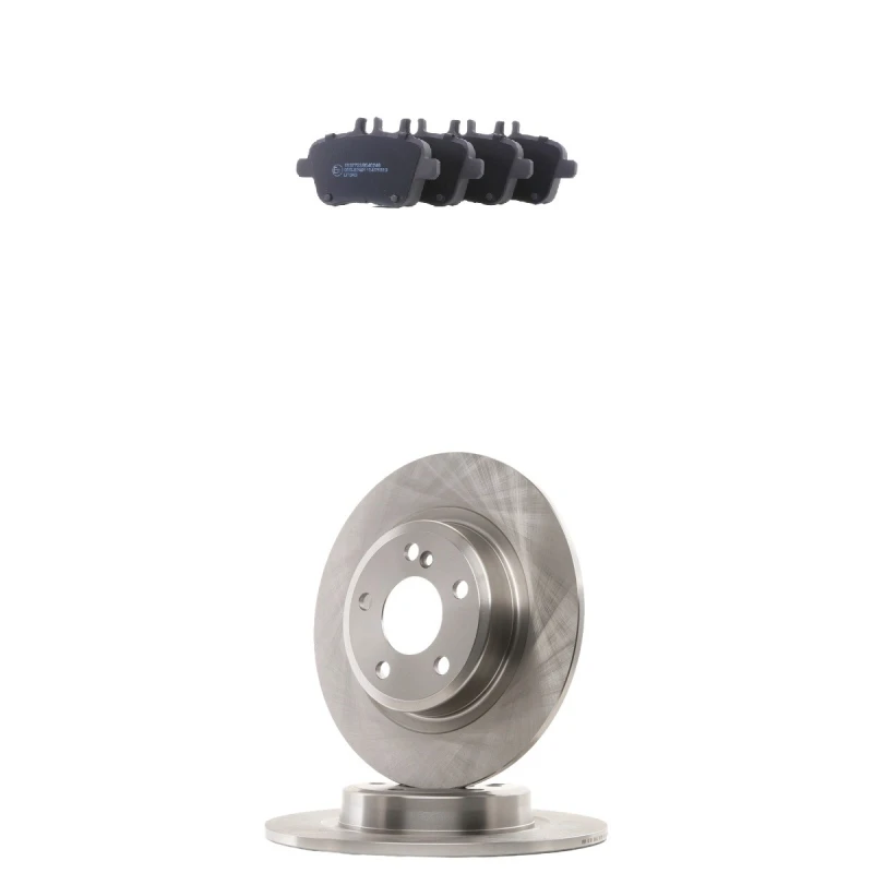 Image of RIDEX 3405B2350 Brake disc and pads set Rear Axle, Brake Disc Type: Solid, prepared for wear warning indicator Brake Set,disc brakes (3405)