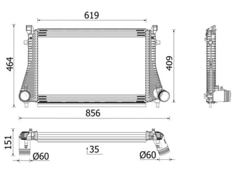 Image of Intercooler MAHLE CI 667 000P