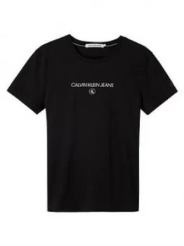 image of Calvin Klein Jeans Plus Size Inst Round Neck T-Shirt - Black