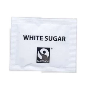 image of Fairtrade White Sugar Sachets Pack of 1000 Sugar Sachets