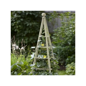 image of Sage Wooden Woodland Obelisk 1.9m Plant Support Pine Pergola - Smart Garden