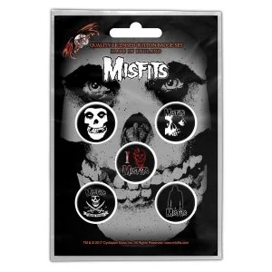 Image of Misfits - Skull Button Badge Pack