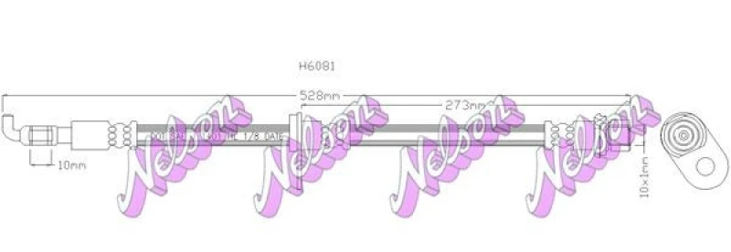 Image of Brake hose KAWE H6081