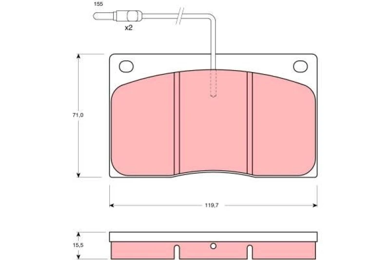 Image of TRW GDB443 Brake pad set incl. wear warning contact Brake Pad Set,disc brake (402)