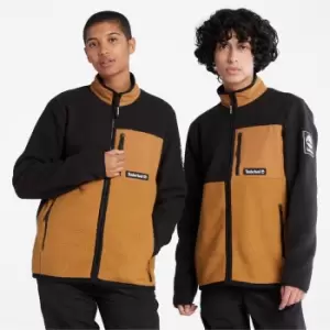 Image of Timberland All Gender Outdoor Archive Fleece Jacket In Yellow Black Men, Size L