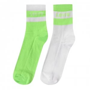 image of Levis 2p Socks - Neon Green