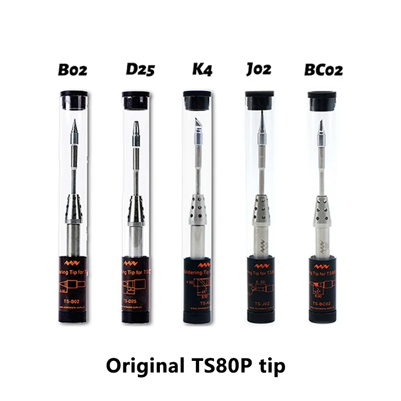 Image of Miniware Oringinal TS80P TS1C Digital LCD Soldering Iron Tip Mini Replacement Welding TS-B02 TS-D25 Tip Soldering Iron Tip