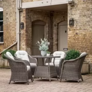 Image of Gallery Outdoor Mileva 4 Seater Round Dining Set Natural