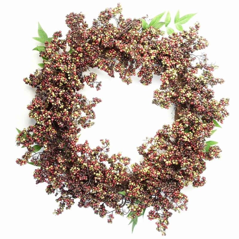 Image of Unbranded Premium 55cm Black Berries Wreath - Stunning Foliage & Quality Craftsmanship - Ideal for Any Door - Limited Stock!