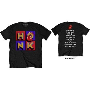Image of The Rolling Stones - Honk Album Tracklist Mens Large T-Shirt - Black