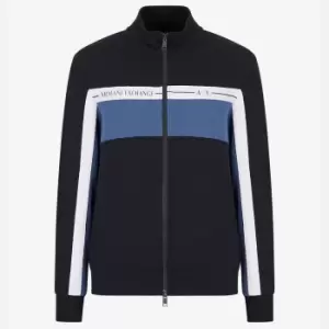 Image of Armani Exchange Cotton-Blend Zip-Up Sweatshirt - XXL