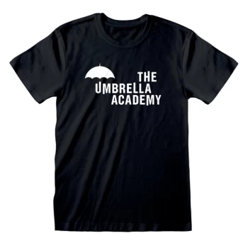 Image of Umbrella Academy - Logo Unisex Large T-Shirt - Black