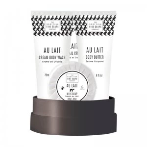 Image of Scottish Fine Soaps Au Lait Luxurious Gift Set 3 x 75ml
