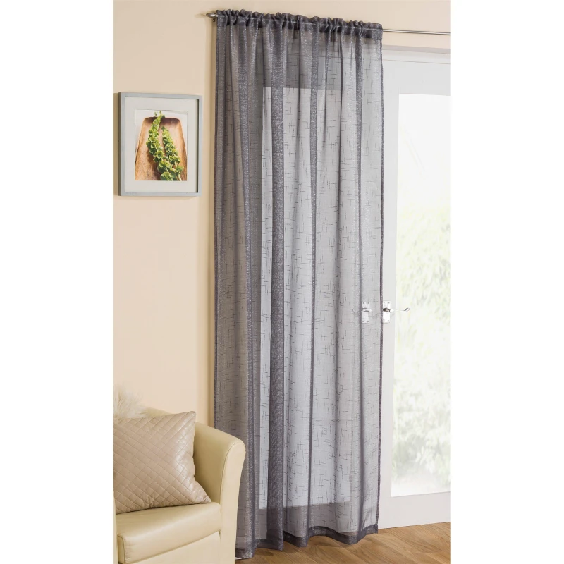 Image of Tyrone Textiles Casablanca Sheer Panel Grey unisex 138x229cm