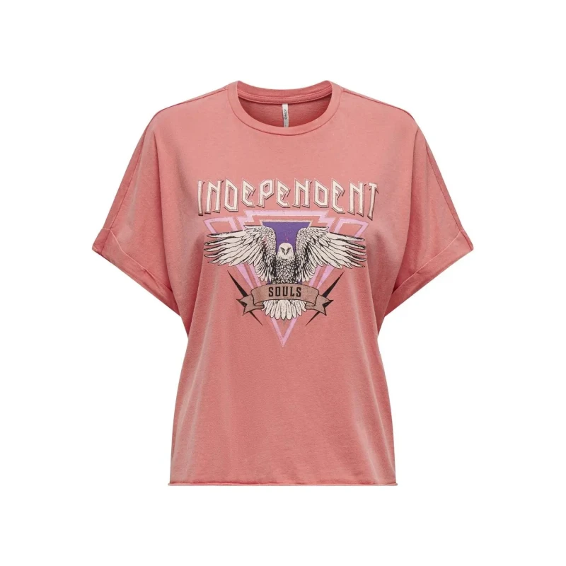 Image of Only Womens T-Shirt Only Lucy Life Rose Female M