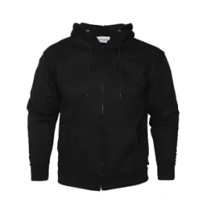 image of Absolute Apparel Mens Zip Thru Hood (2XL) (Black)