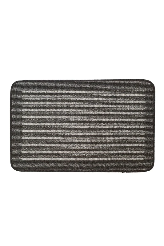 Image of My Mat Stain Resistant Stripe Charcoal Size: 67cm x 200cm Charcoal Unisex 67cm x 200 cm