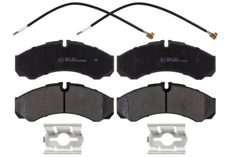 Image of Blue PRINT ADR164212 Brake pad set Front Axle, incl. wear warning contact Brake Pad Set,disc brake (402)