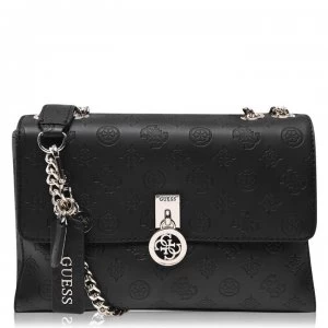 Guess Flap Over Ninnette Bag - BLACK BLA