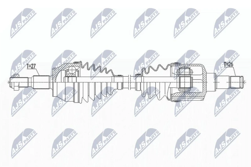 Image of NTY NPW-FR-109 Drive shaft Front Axle Left Drive Shaft (13)