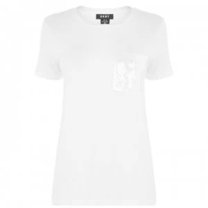 Image of DKNY Sequin T Shirt - WHITE