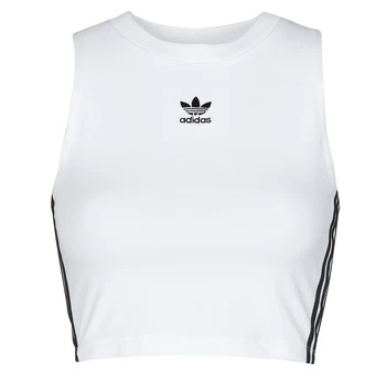 Image of adidas CROP TANK womens Vest top in White - Sizes UK 6,UK 8,UK 10,UK 12,UK 14,UK 16