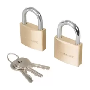 image of Silverline Keyed Alike Padlocks 2pk - 40mm