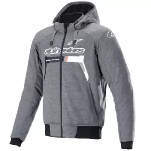 Image of Alpinestars Chrome Ignition Hoodie Melange Dark Gray White 3XL