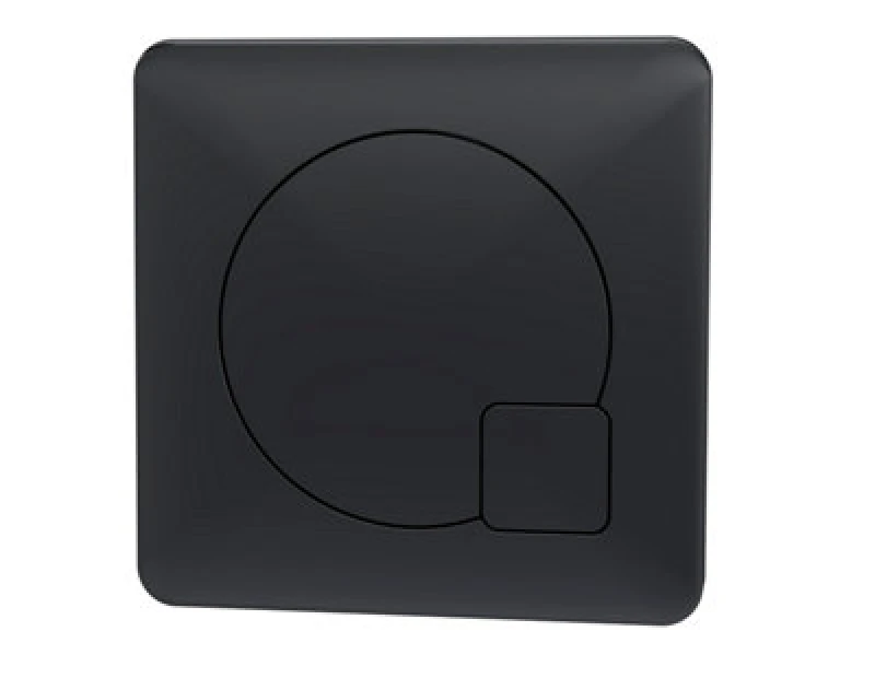Image of Balterley Square Dual Flush Push Button Matt Black 70mm Black unisex