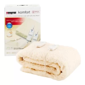 image of Beurer Monogram Dual Control Blanket Cream