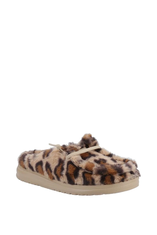 Image of HEYDUDE Womens Wendy Slipper in Tan Size: 4 Tan Female 4