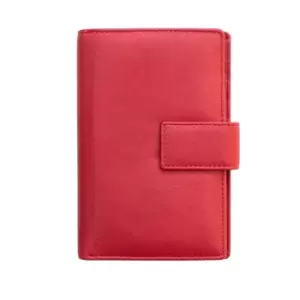 Image of PRIMEHIDE Washed Martina Collection Purse 6 X Card Slot - Red
