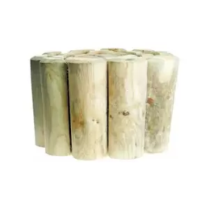 Image of Kingfisher - 30cm (12) Tall x 1.8m (6ft) Wide Decorative Garden Border Log Roll